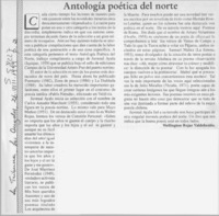 Antología poética del norte  [artículo] Wellington Rojas Valdebenito