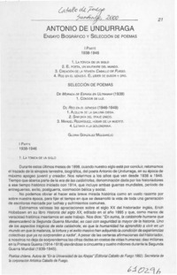 Antonio de Undurraga  [artículo] Gloria González Melgarejo