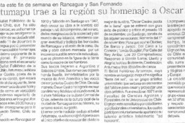 Antumapu trae a la región su homenaje Óscar Castro