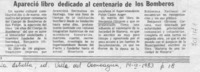 Apareció libro dedicado al centenario de los bomberos.