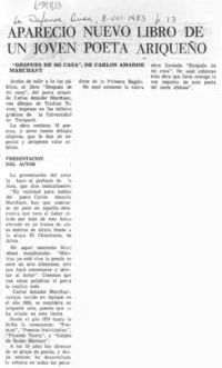 Apareció nuevo libro de un joven poeta ariqueño.