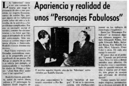 Apariencia y realidad de unos "personajes fabulosos"