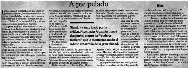 A pie pelado