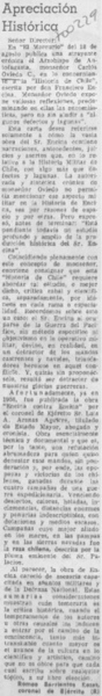 Apreciación histórica