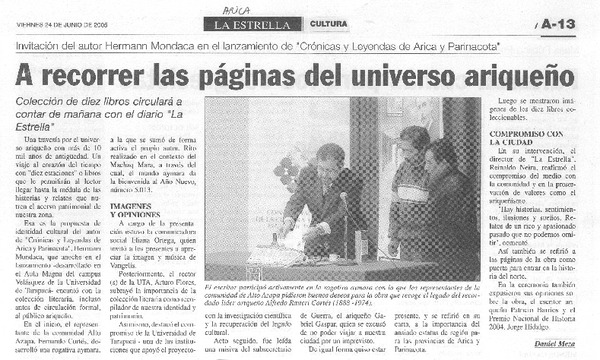 A recorrer las páginas del universo ariqueño