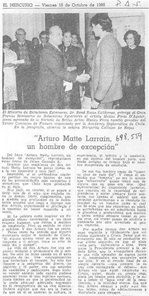 Arturo Matte Larraín, un hombre de excepción.
