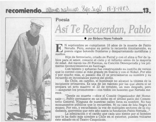 Así te recuerdan, Pablo