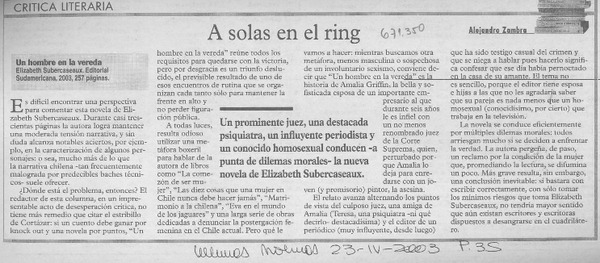 A solas en el ring