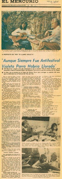 Aunque siempre fue antifestival Violeta Parra habría llorado": [entrevista]