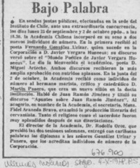 Bajo palabra.
