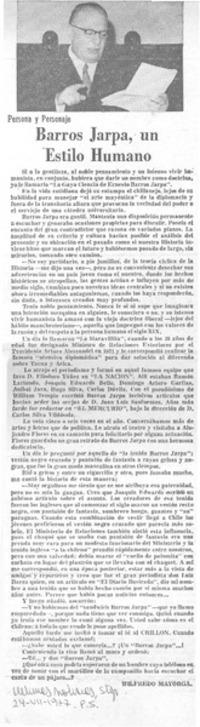 Barros Jarpa, un estilo humano