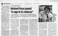 Bartolomé Ponce presentó "La saga de los carbuncos"  [artículo]