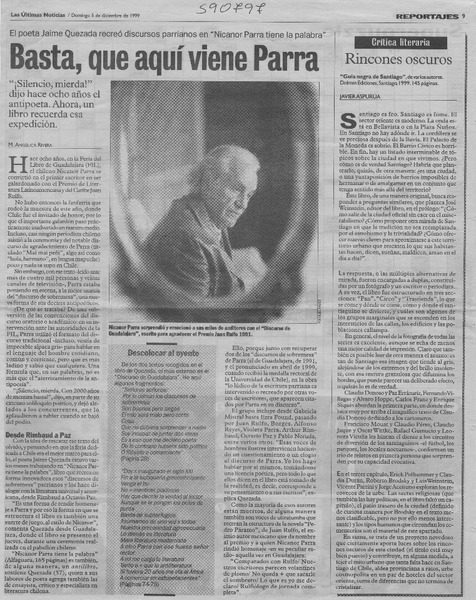 Basta, que aquí viene Parra  [artículo] M. Angélica Rivera