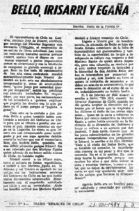 Bello, Irisarri y Egaña