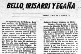 Bello, Irisarri y Egaña