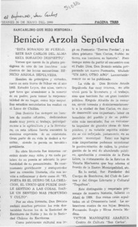 Benicio Arzola Sepúlveda  [artículo] Víctor Manríquez Abarzúa