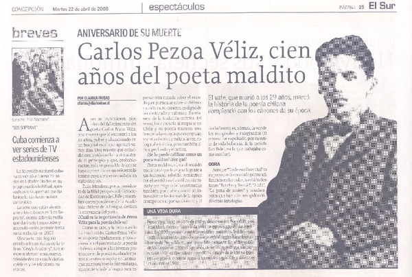 Carlos Pezoa Véliz, cien años del poeta maldito