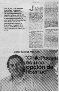 Chile poesía es una opción de libertad" : [entrevista]