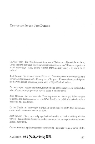 Conversación con José Donoso (entrevista)