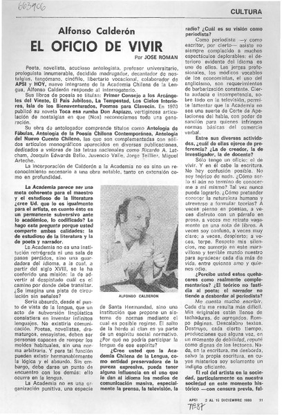 El oficio de vivir