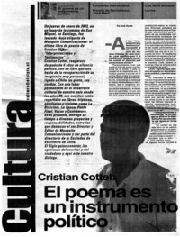 El poema es un instrumento político [entrevista]