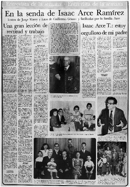 En la senda de Isaac Arce Ramírez :