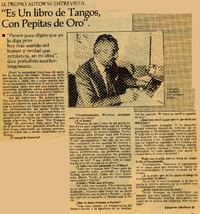 Es un libro de tangos, con pepitas de oro": [entrevista] [artículo] Eduardo Abufhele H.
