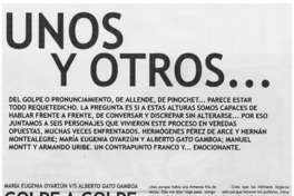 Golpe a golpe : [entrevistas]
