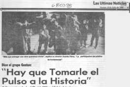 Hay que tomarle el pulso ala historia": [entrevista]