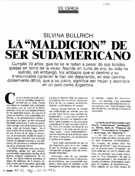 La "Maldición" de ser sudamericano