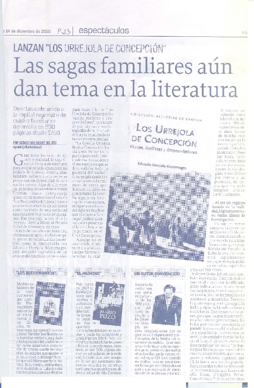 Las sagas familiares aún dan tema en la literatura (entrevista)