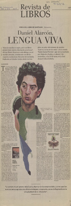 Lengua viva (entrevista)  [artículo] Alvaro Bisama.
