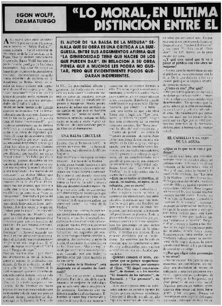 Lo moral, en última instancia, es la distinción entre el bien y el mal": [entrevista]