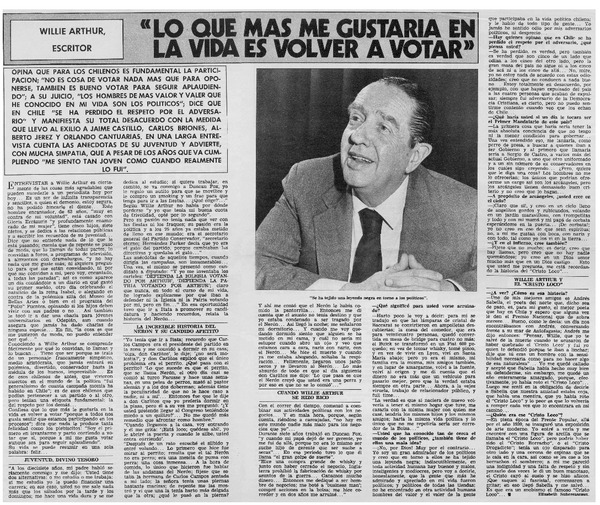 Lo que mas me gustaría en la vida es volver a votar" : [Entrevista]