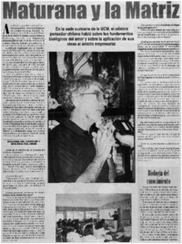 Maturana y la matriz : [entrevista]