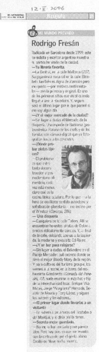 Mi numdo privado [entrevista]