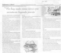 No hay nada como ver a una secretaria leyendo poesía : [entrevista]