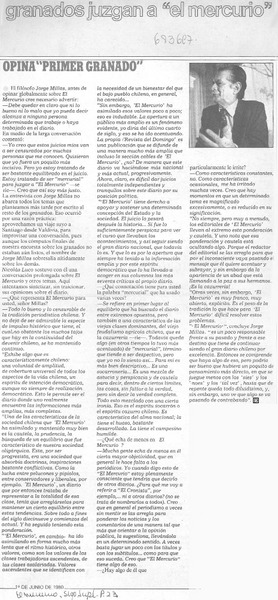 Opina "primer granado" : [Entrevista]