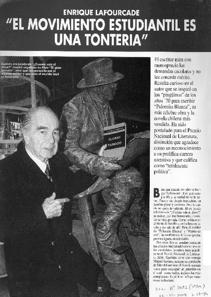 "El movimiento estudiantil es una tontería" (entrevista)