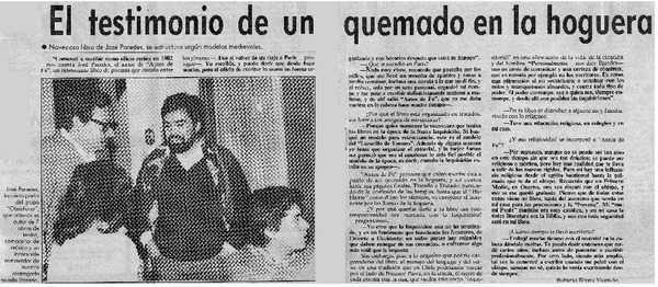"El testimonio de un quemado en la hoguera" [entrevista]
