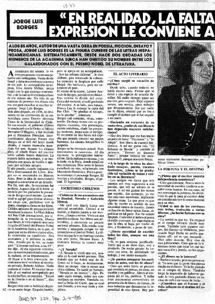 "En realidad, la falta de libertad de expresión le conviene a la literatura