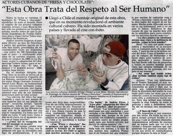 "Esta obra trata del respeto al ser humano"