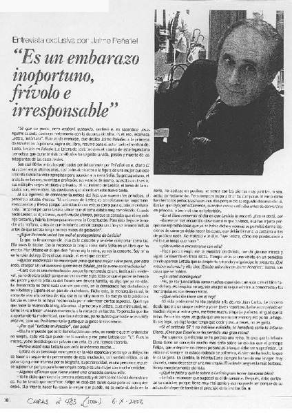 "Es un embarazo inoportuno, frívolo e irresponsable" (entrevista)