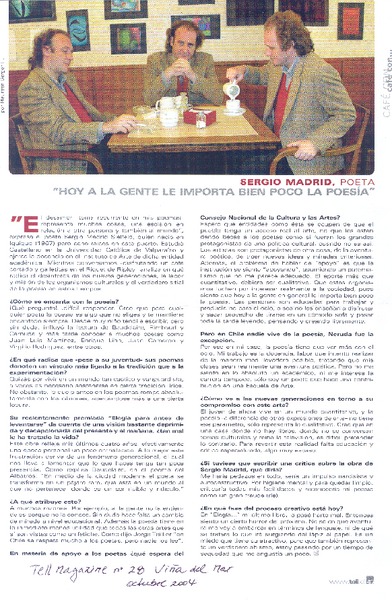 "Hoy a la gente le importa bien poco la poesía" [entrevista]