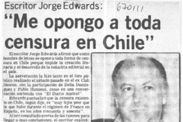 "Me opongo a toda censura en Chile" : [entrevista]