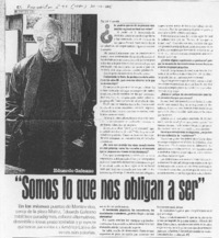 "Somos lo que nos obligan a ser" [entrevista]