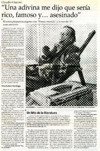 "Una adivina me dijo que sería rico, famoso y... asesinado"  [artículo] Maureen Lennon Zaninovic.