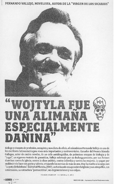 "Wojtyla fue una alimaña especialmente dañina" (entrevista)