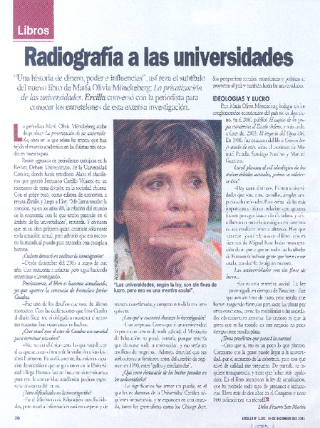 Radiografía a las universidades (entrevistas)