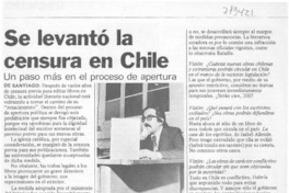 Se levantó la censura en Chile : [entrevistas]